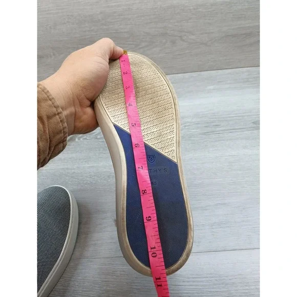 Rothy's The Sneaker Slip On Shoes Womens 9.5 Black White Knit Comfort Loafers - Picture 9 of 10